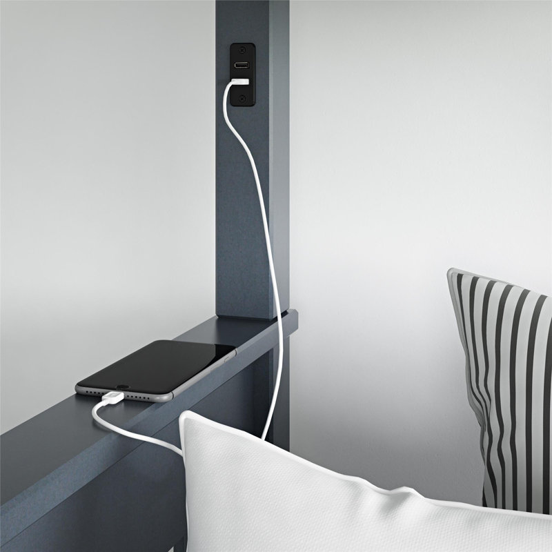 Harriet Bee Almedacheatham Full Over Full Solid Wood Standard Bunk Bed